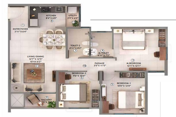 Shapoorji Pallonji Joyville Western Heights Layout Image