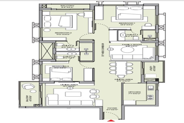 Srijan Town Square Layout Image