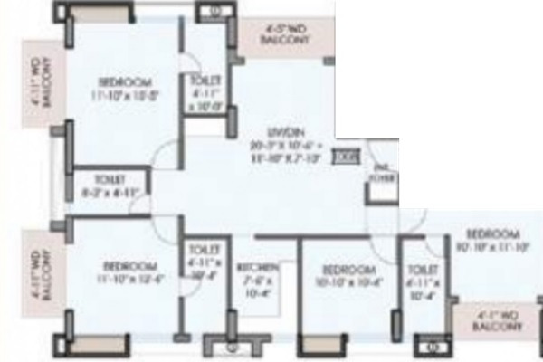 Shrachi Tiara Residency Layout Image