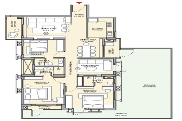 Srijan Town Square Layout Image