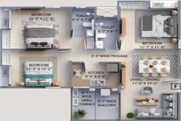 F Residences Layout Image