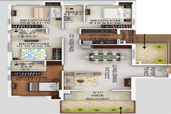 Alcove Flora Fountain Layout Image