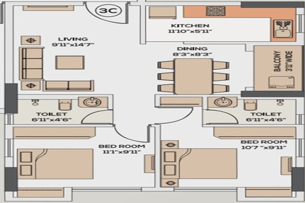 Srijan Laguna Bay Layout Image