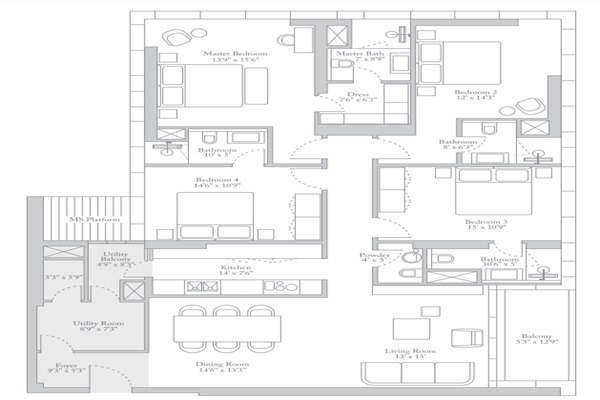 Unimark Trump Tower Kolkata Layout Image